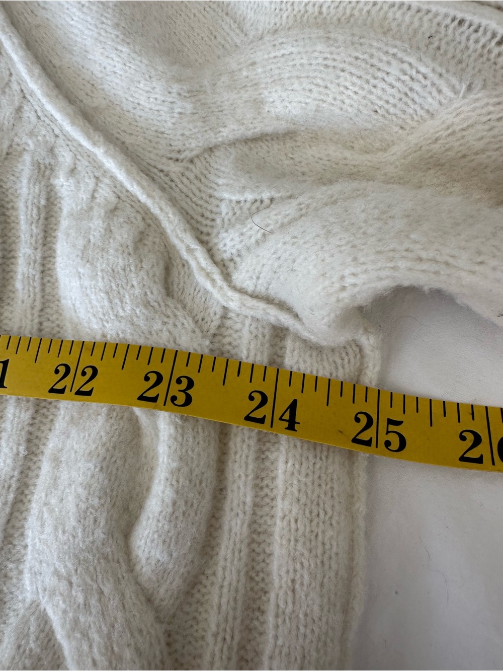 aerie Cream Cable-Knit Crewneck Sweater, size small - Picture 11 of 14